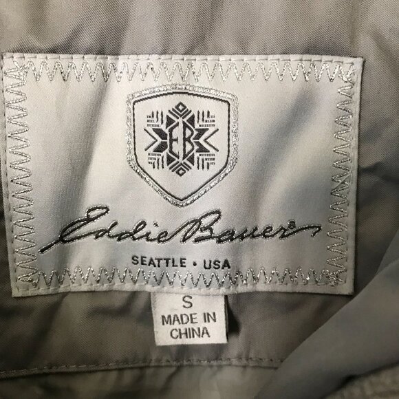EDDIE BAUER ~ WOMENS SMALL ~ GRAY FULL ZIP DUSTER PARKA DOWN COAT - Picture 7 of 7